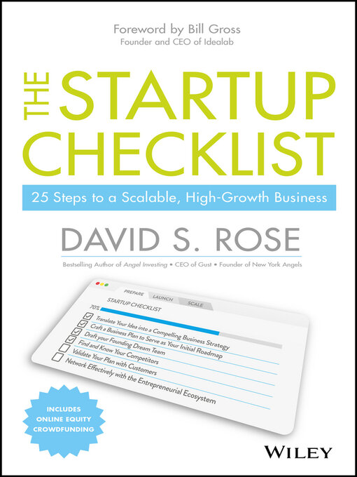 Title details for The Startup Checklist by David S. Rose - Available